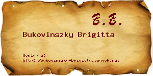 Bukovinszky Brigitta névjegykártya
