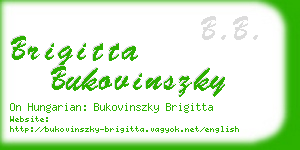 brigitta bukovinszky business card